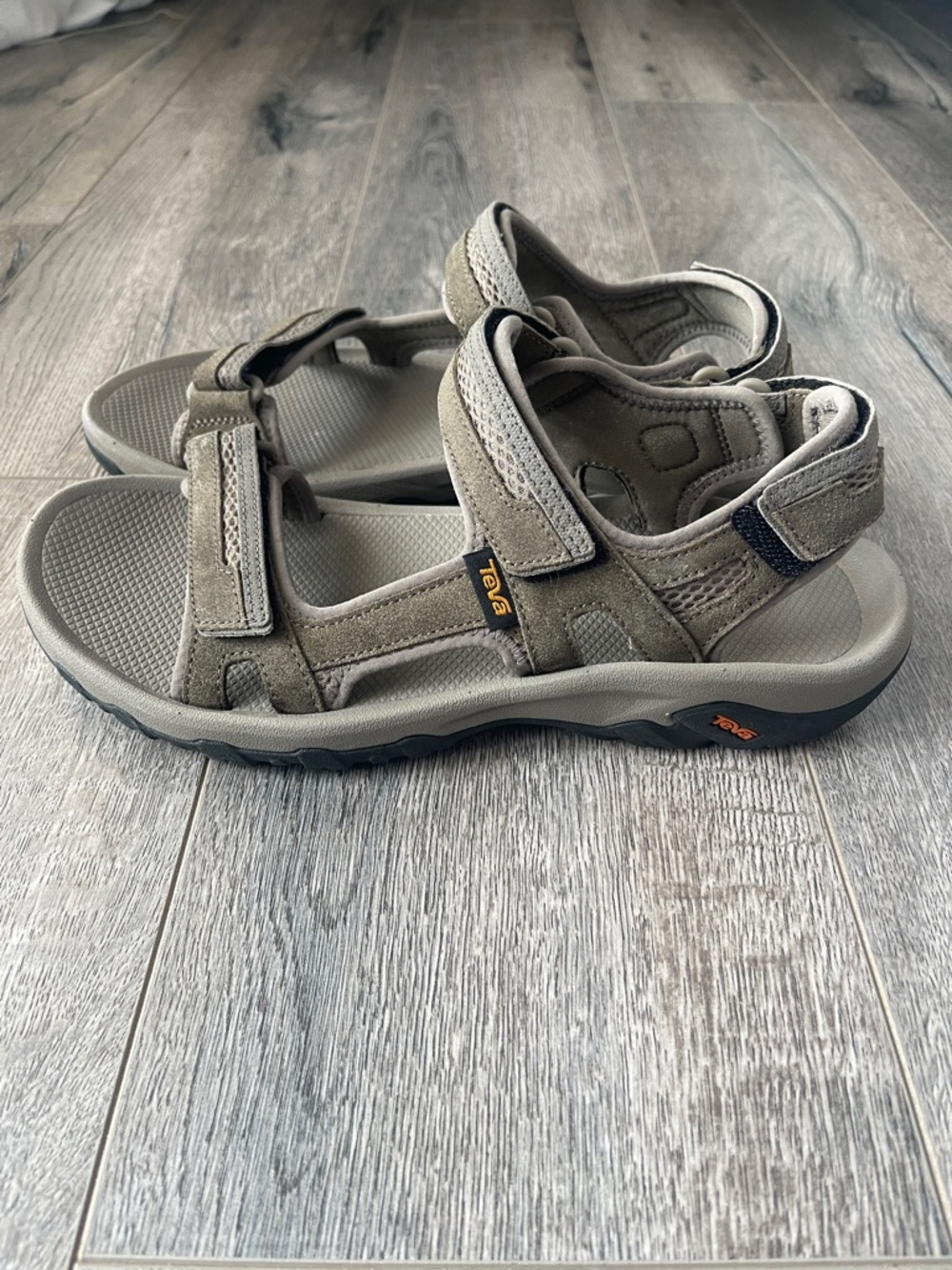 Teva Olive Green Suede Adjustable Sport Sandals